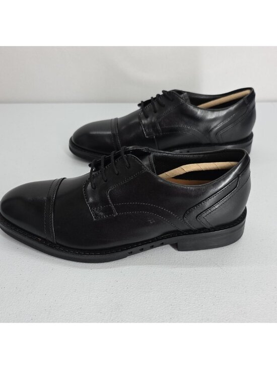 Men’s Clarks Un Hugh Cap Lace Up Black Leather Dress Shoes NIB 7M Formal Prom main image 9
